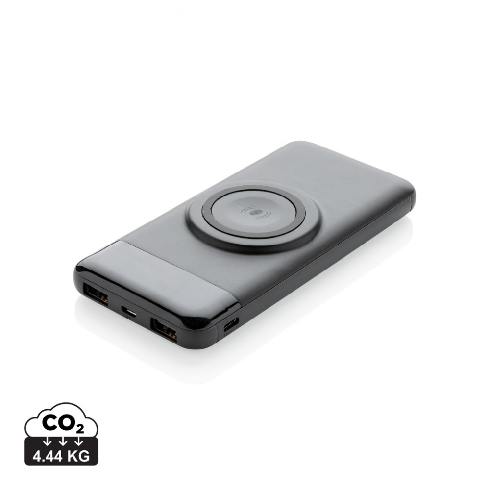 Logo trade corporate gifts image of: 10.000 mah wireless powerbank with watch charger